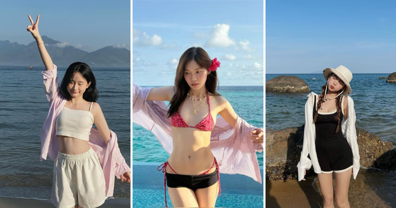 Áo sơ mi oversize khoác nhẹ bên ngoài bikini siêu quyến rũ và che khuyết điểm cực kỳ tinh tế.